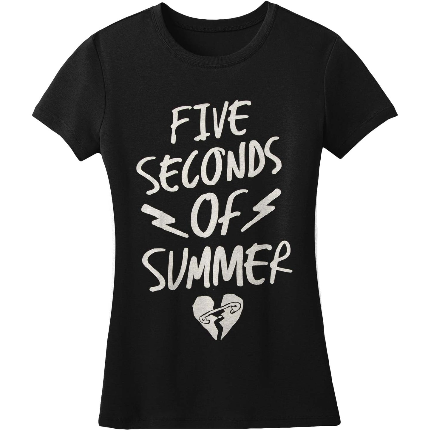5 Seconds Of Summer Bolts Heart Junior Top