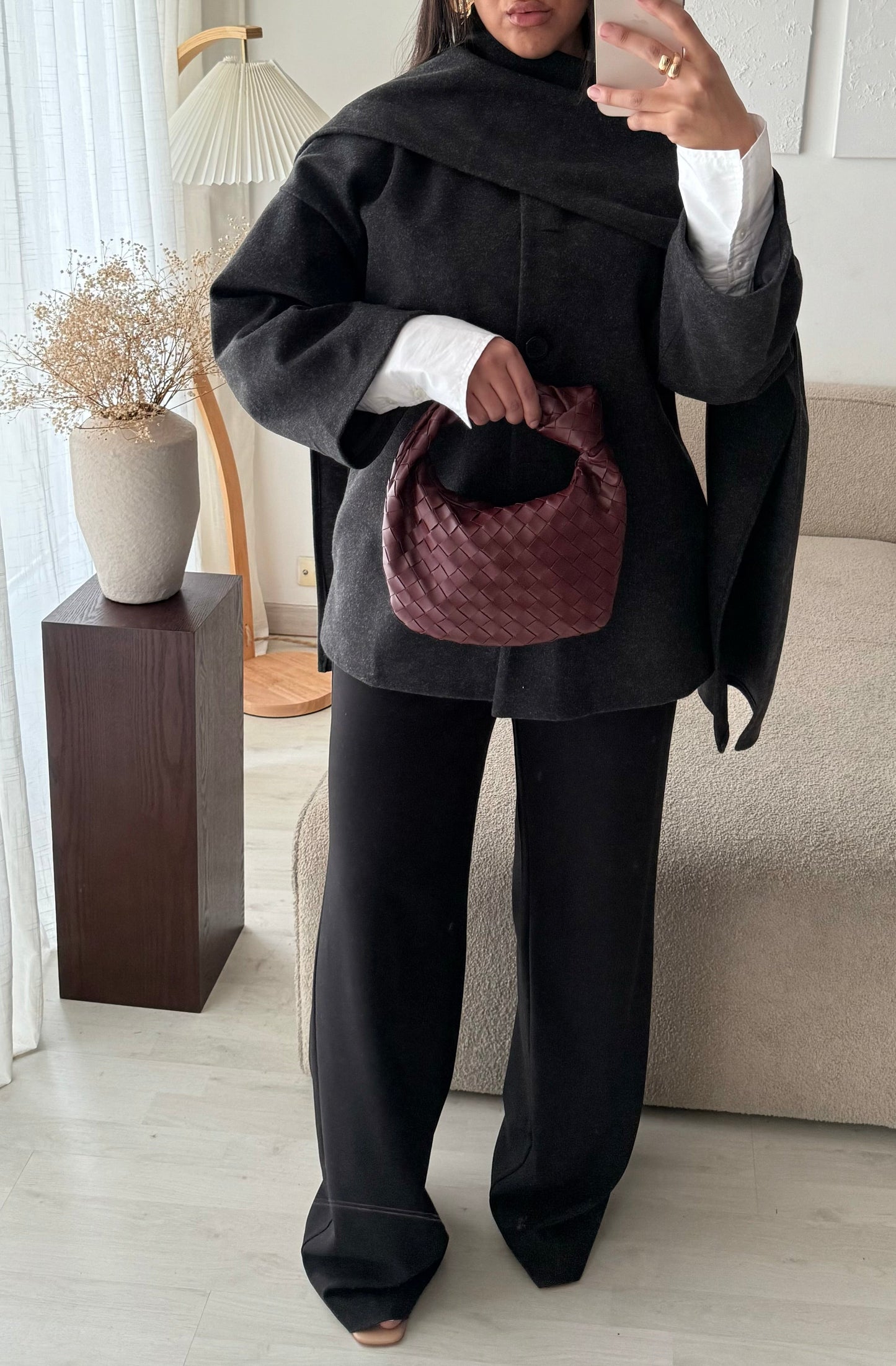 GAMME PREMIUM I Pantalon ULTRA LONG à pinces épais P-2439 I Noir