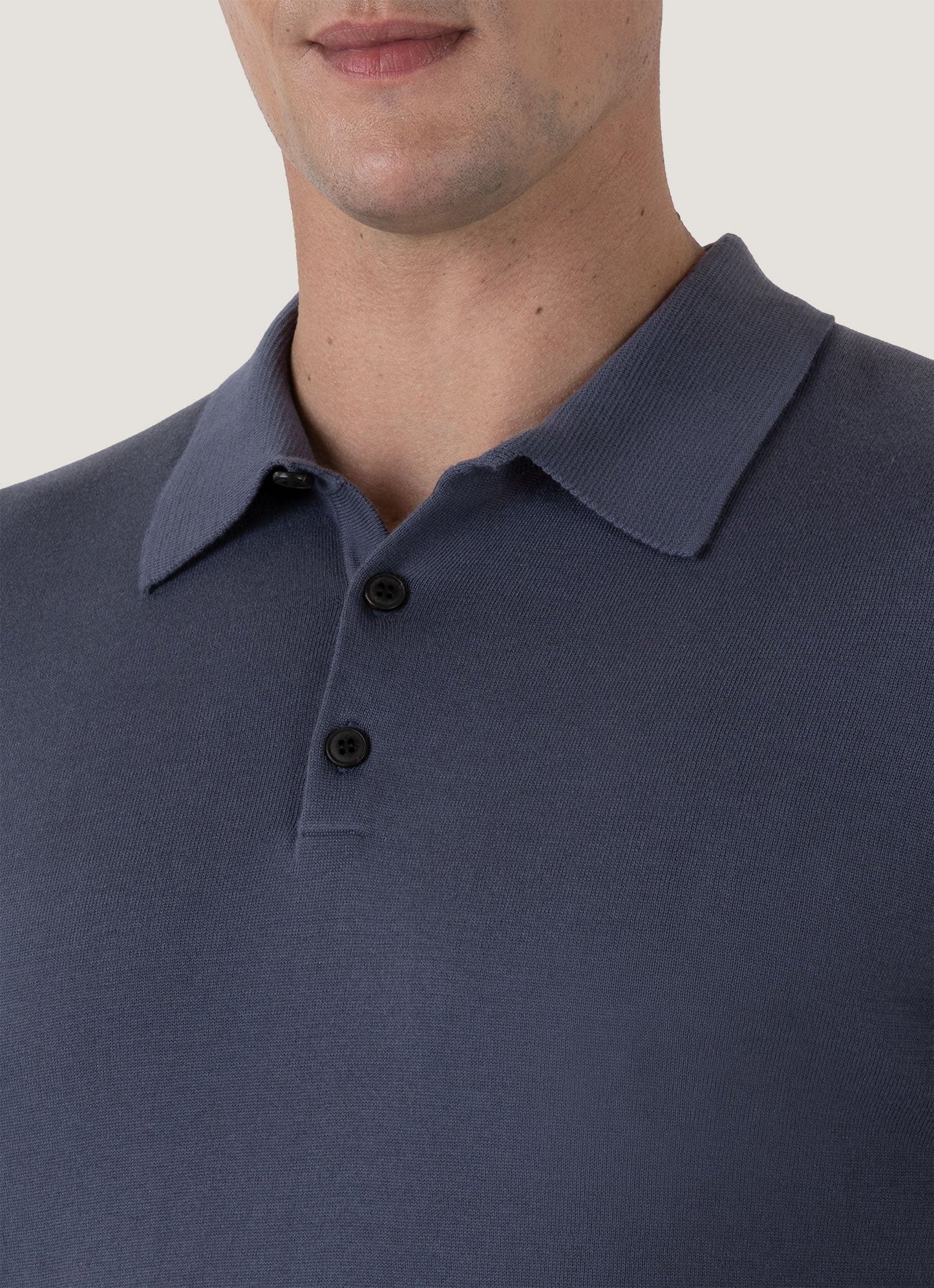 Mens Sea Island Cotton Polo Shirt In Slate Blue Mpol8090 Buua