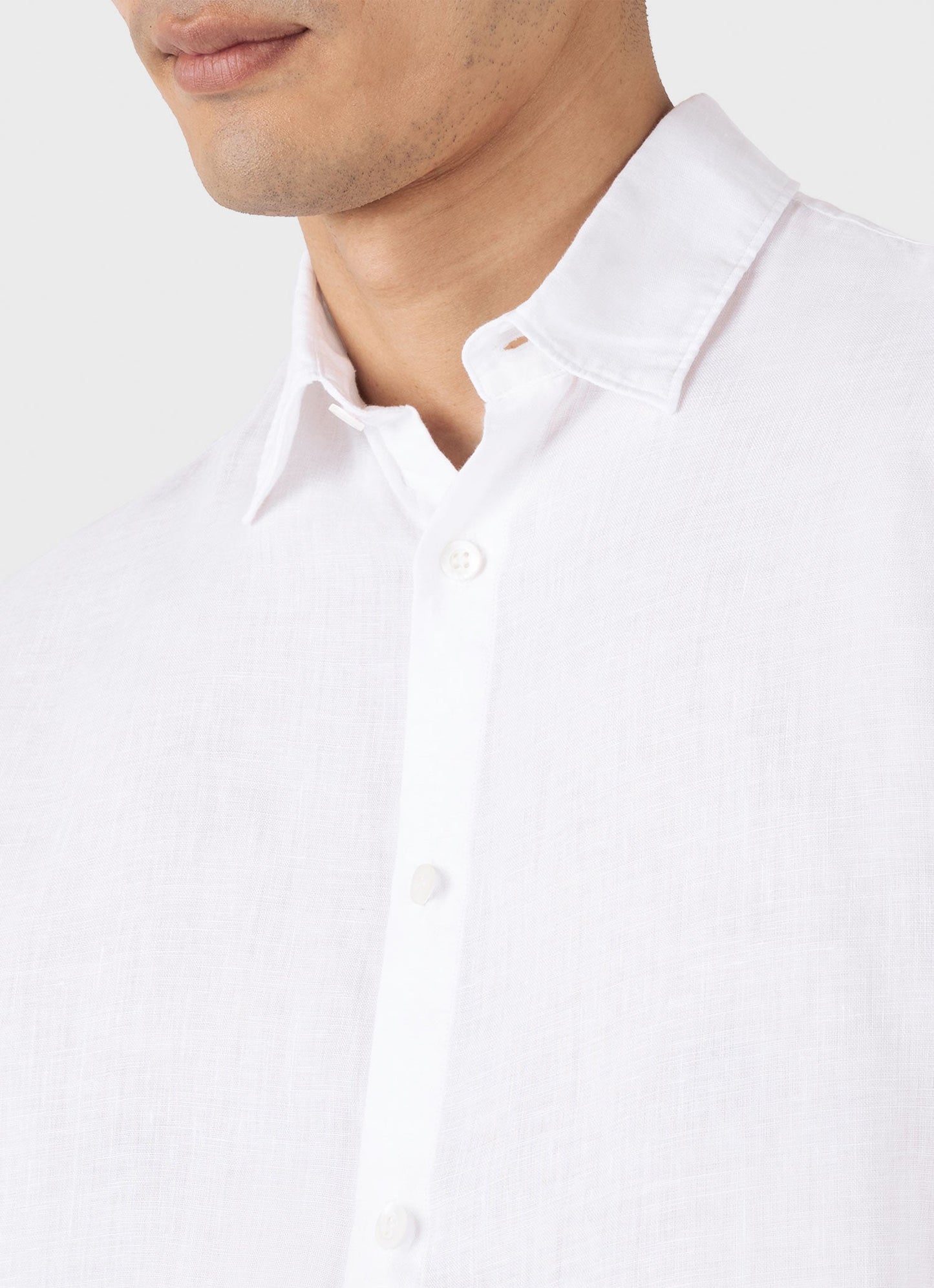 Men S Linen Long Sleeve Shirt In White Msht2061 Whaa