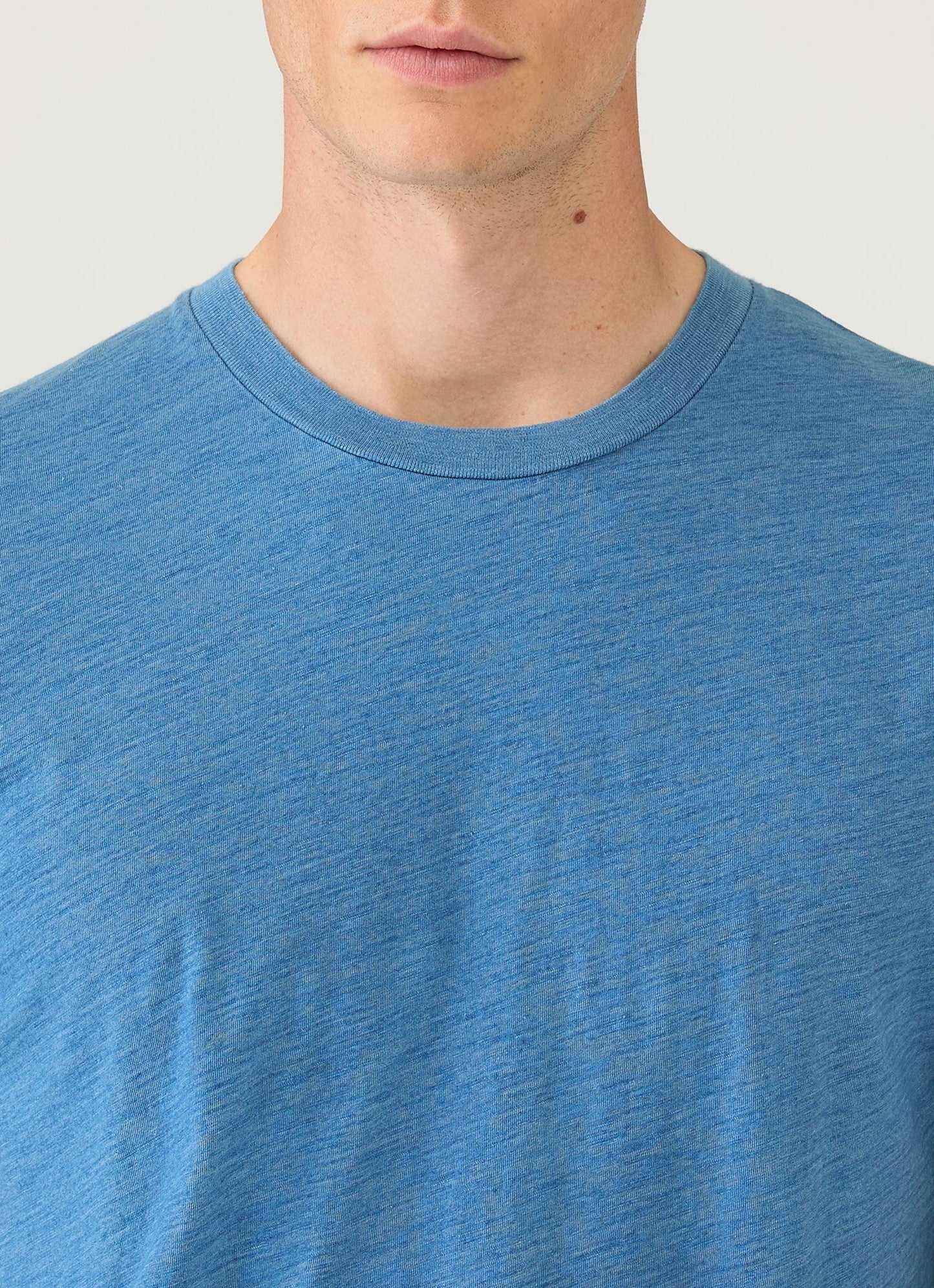 Mens Riviera Midweight Tshirt In Mid Indigo Wash Mtsh0007R Buvz