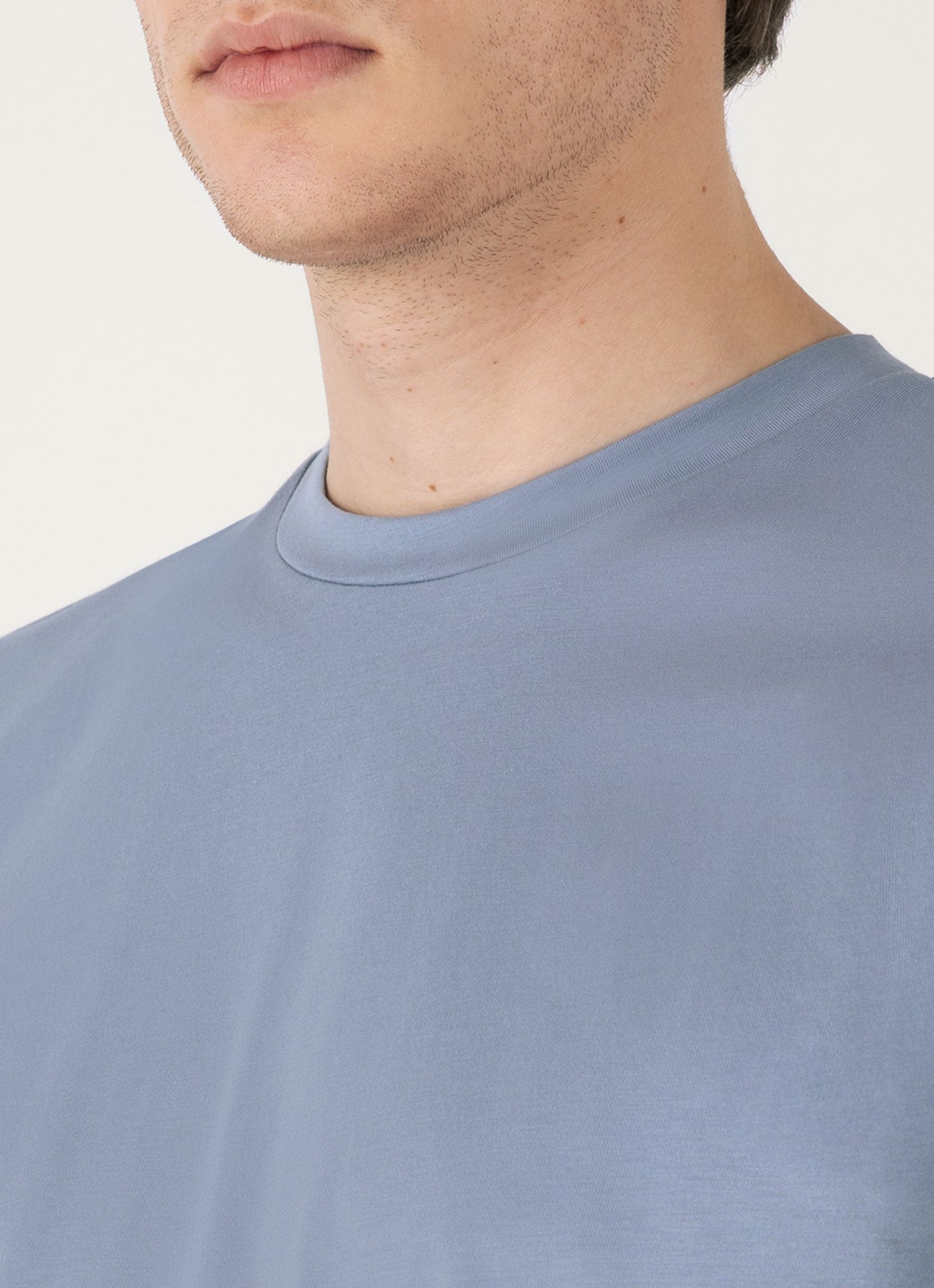 Mens Riviera Midweight Tshirt In Vintage Blue Mtsh0007S Buwb