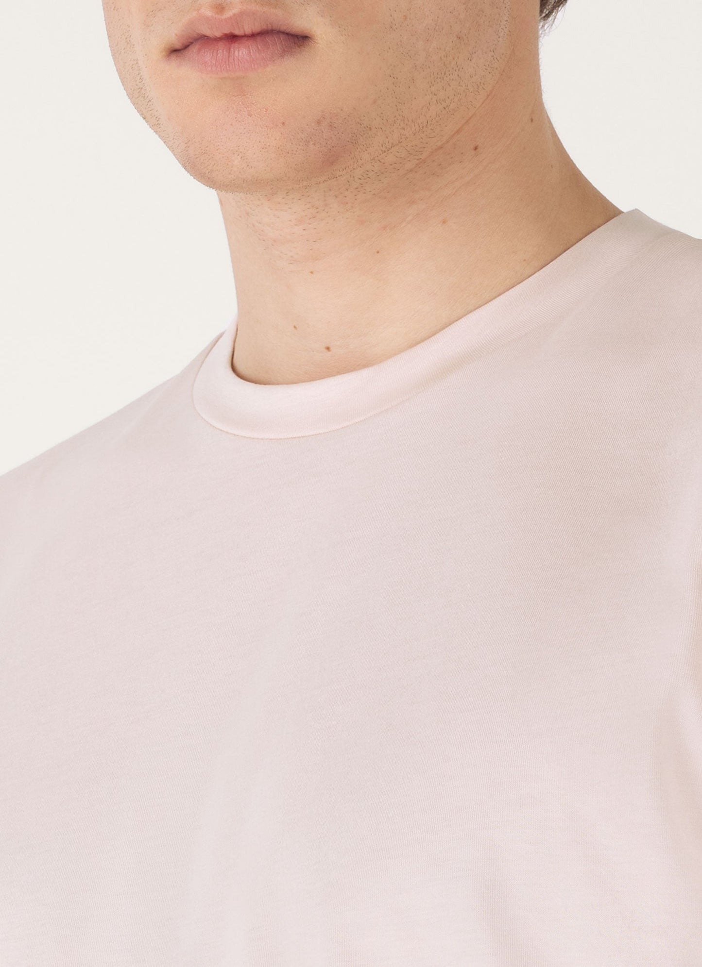 Mens Riviera Midweight Tshirt In Pastel Pink Mtsh0007S Pkbl