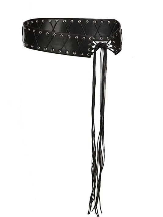 American Style Eyelet Strap PU Belt