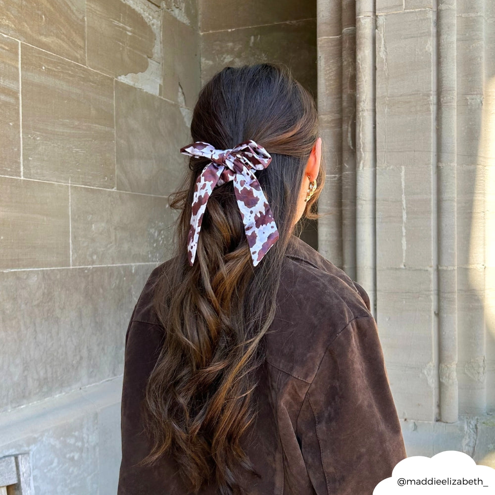 Satin Bow Scrunchie - Rodeo Cowgirl