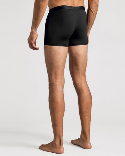 Black Boxer Trunks W/ Fly 6-Pack