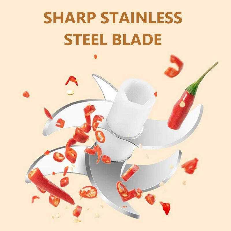 300ML Electric Food Chopper with 4 Sharp Blades