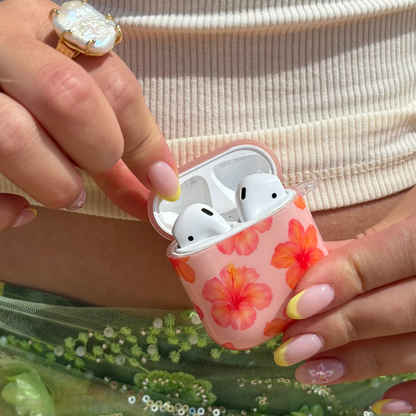 Airpods Case - Island Girl Pink Hibiscus