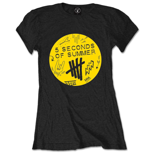 5 Seconds Of Summer Scribble Logo Junior Top