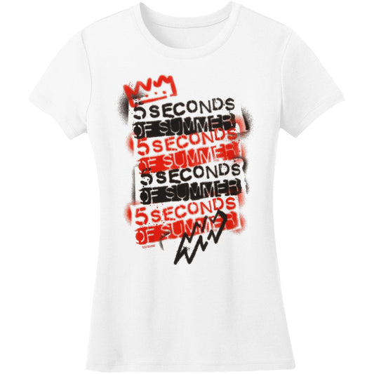 5 Seconds Of Summer Spray Paint Soft Junior Top