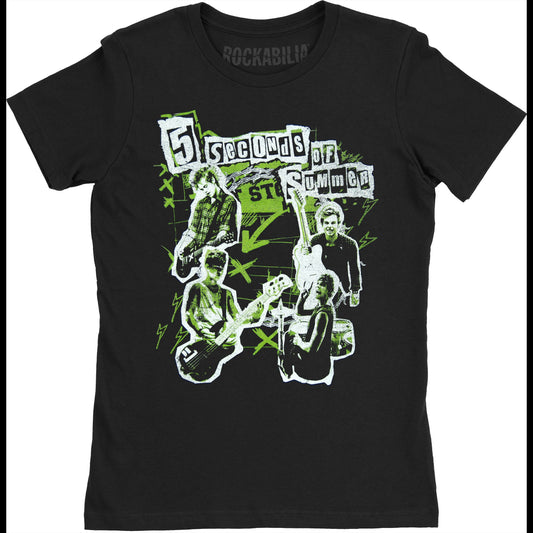5 Seconds Of Summer Live! Collage Junior Top