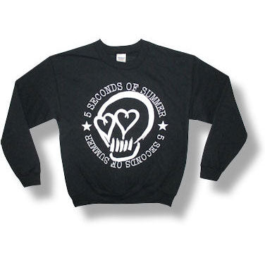 5 Seconds Of Summer B&W Girls Jr Sweatshirt