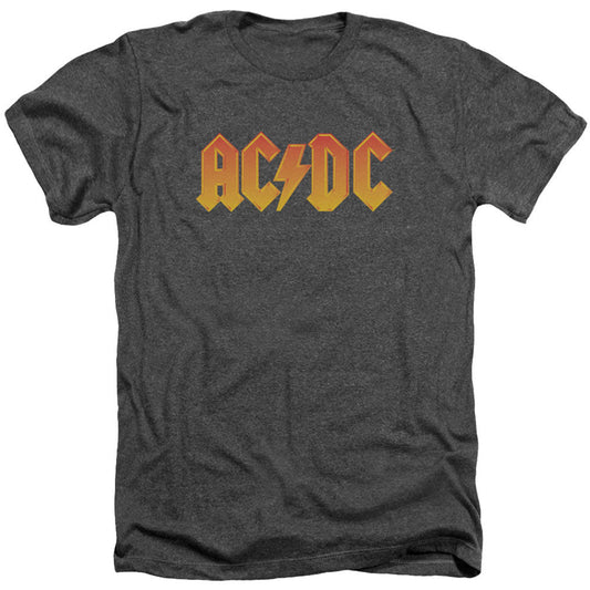 AC/DC Logo Adult Heather 40% Poly T-shirt