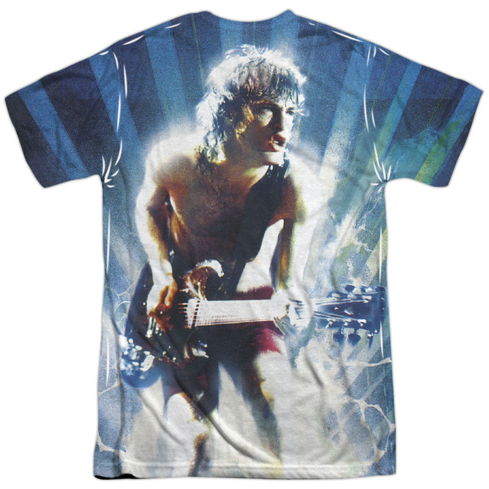 AC/DC Lightning 100% Poly Front/Back Print Sublimation T-shirt