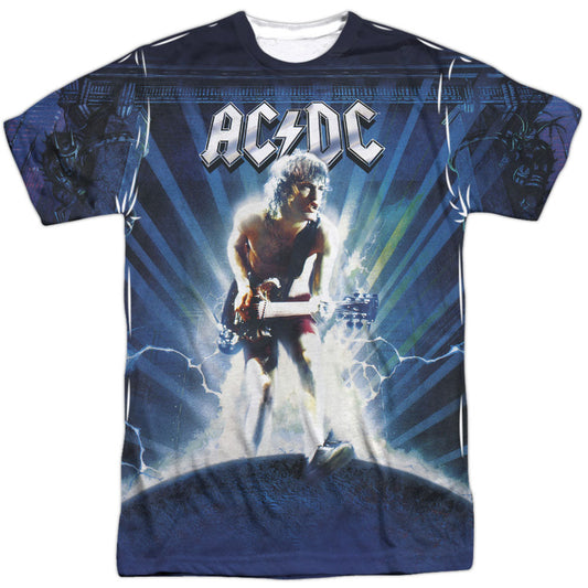 AC/DC Lightning 100% Poly Front/Back Print Sublimation T-shirt