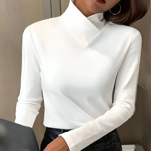 Double-sided German fleece long-sleeved solid color thermal shirt