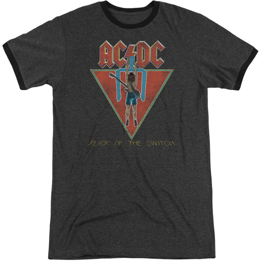 AC/DC Flick Of The Switch Adult Ringer T-shirt