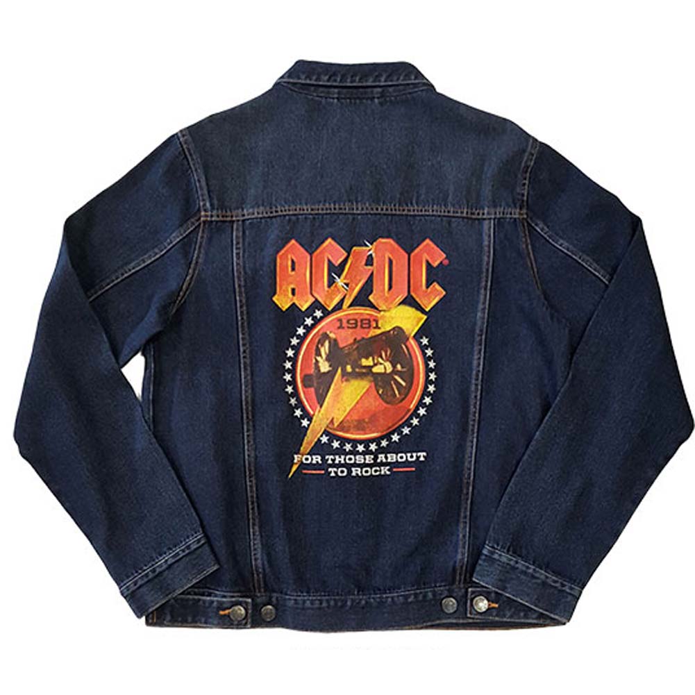 AC/DC About To Rock (Back Print) Denim Jacket