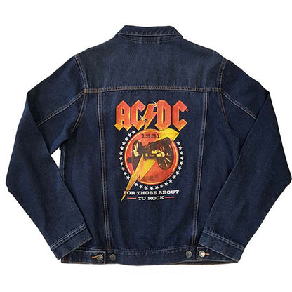 AC/DC About To Rock (Back Print) Denim Jacket