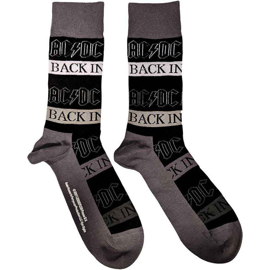 AC/DC Back In Black (US Men's Shoe Size 8 - 12) Socks