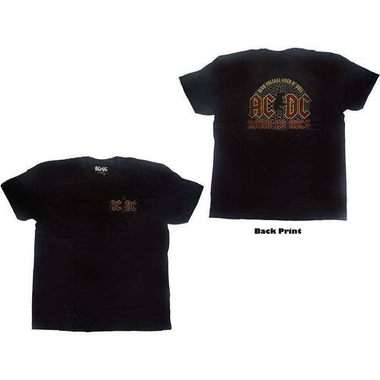 AC/DC Hard As Rock (Back Print) Slim Fit T-shirt