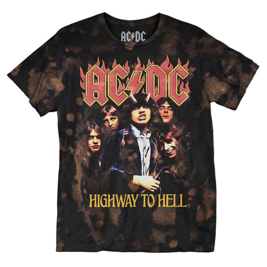 AC/DC Highway 1979 Bleach Splatter T-shirt