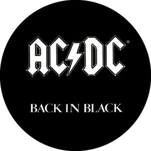 AC/DC Back in Black Button