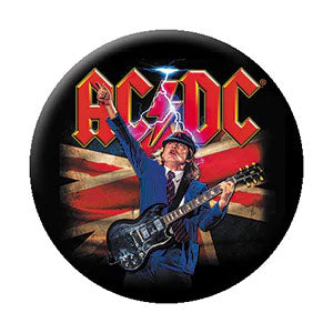 AC/DC Angus British Flag Button
