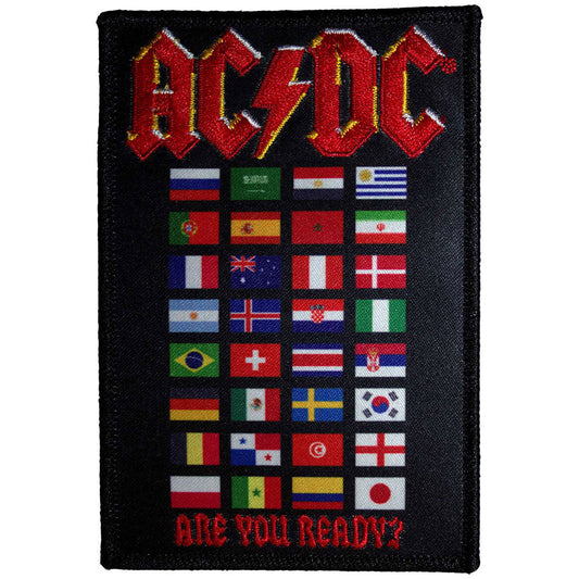 AC/DC Are You Ready? Flags Woven Patch