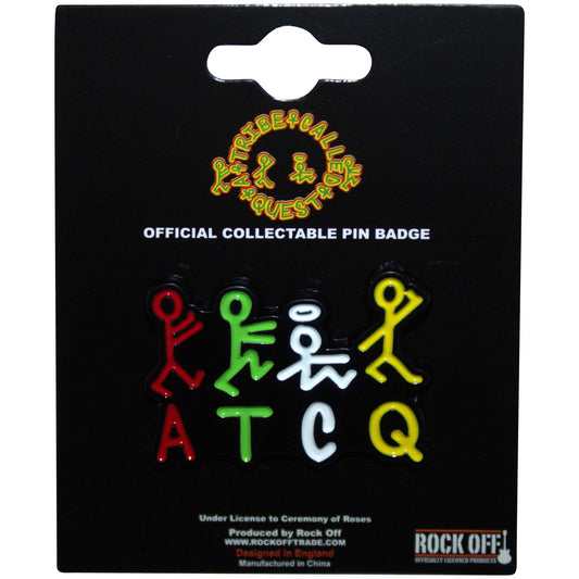 A Tribe Called Quest Stick Figures Logo Pewter Pin Badge
