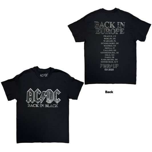 AC/DC Back In Black Eu Tour '25 T-shirt