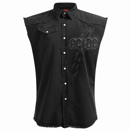 AC/DC Back In Black Torn Work Shirt