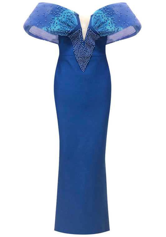 Bardot Pearl Maxi Dress Blue
