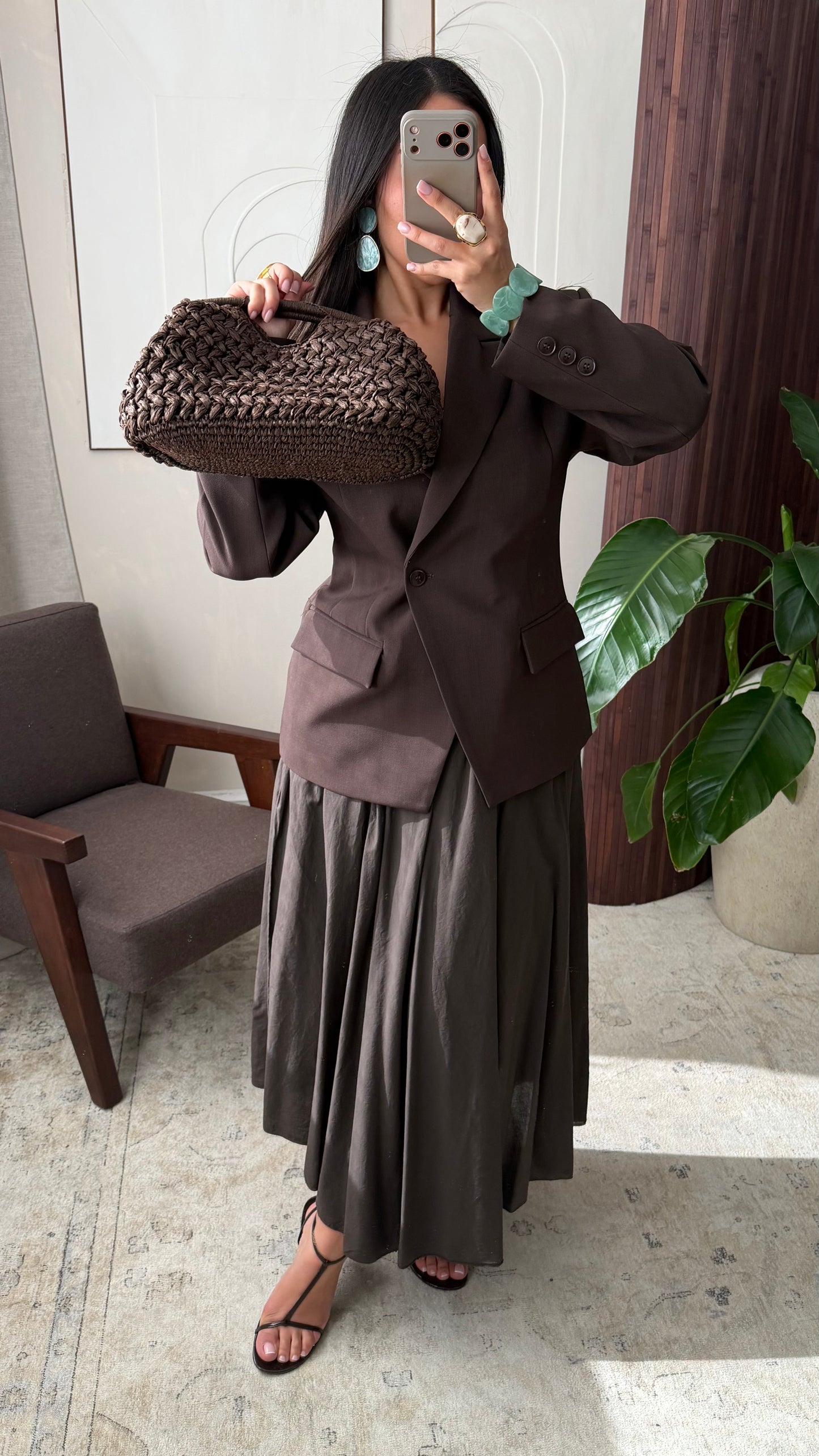 Blazer Ajuste A La Taille I Marron Chocolat