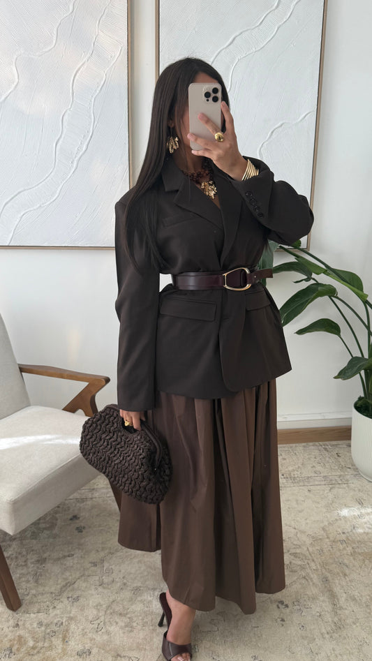 Blazer Oversize Lyana 11175 I Marron Chocolat 1