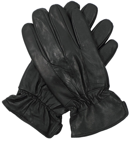3M THINSULATE Mens Leather Gloves w/Patch Thermal Lining - Black