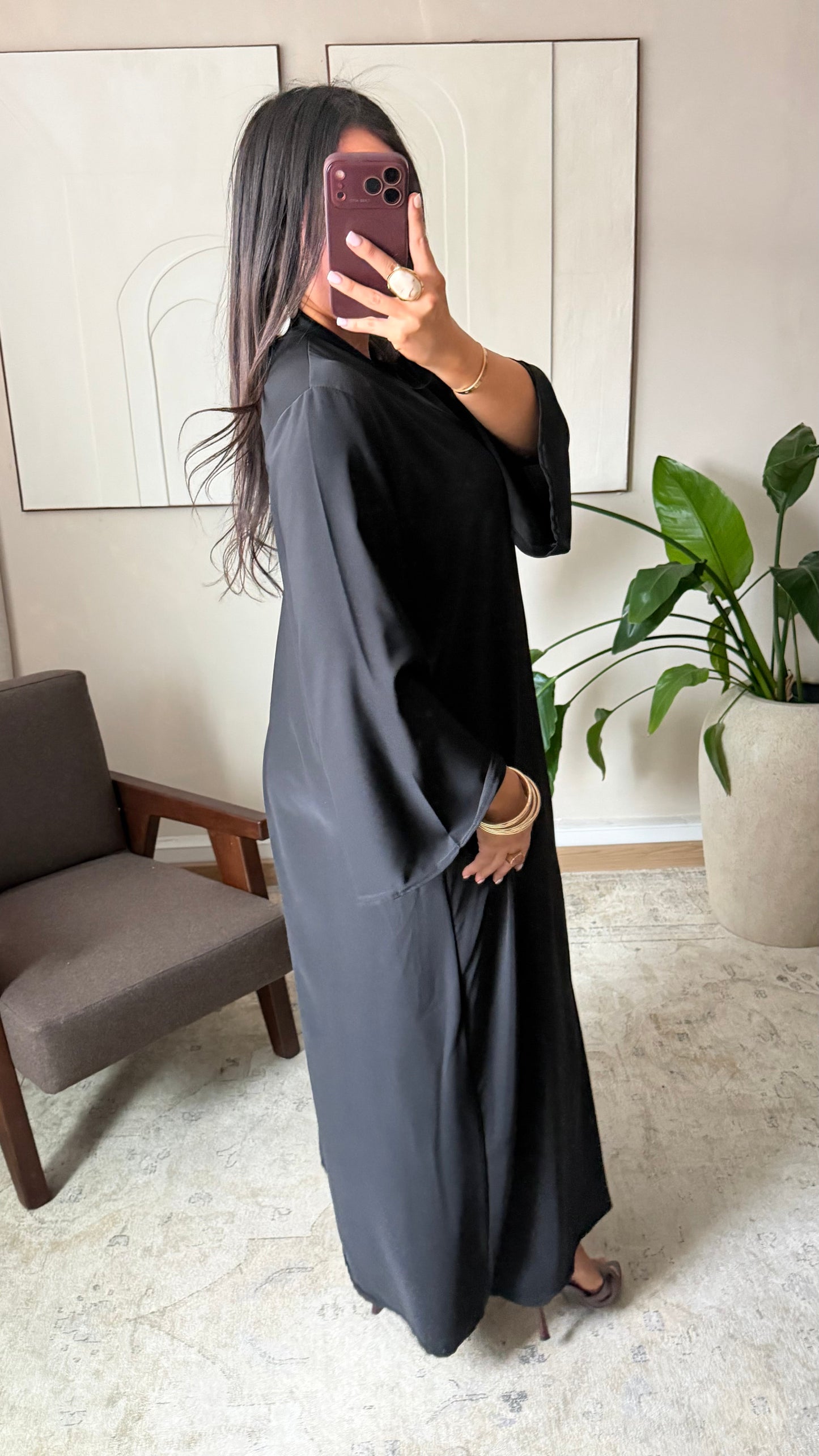 Robe Abaya Arma Noir 1