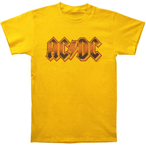 AC/DC Flock Logo T-shirt