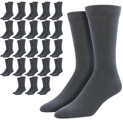 24 Pairs Bamboo Derived Loose Top Socks Diabetic Comfort Circulation Grey