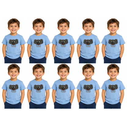 10X Kids Koala Australia T Shirt Bulk Pack Sky Blue 100 Cotton Childrens Souvenir Gift Top