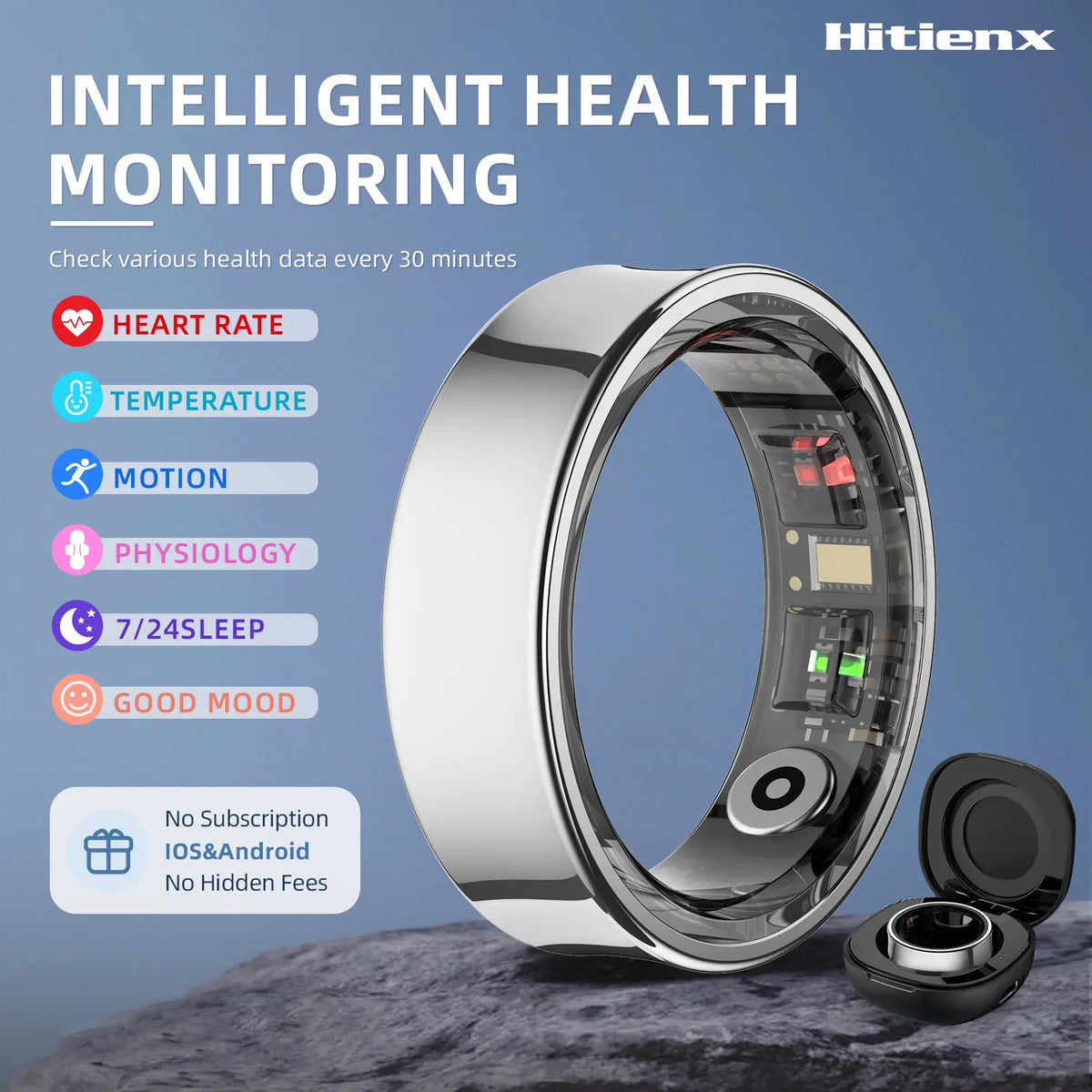 Smart Ring 3, Sleep Tracking, Heart Rate & Temperature Monitoring