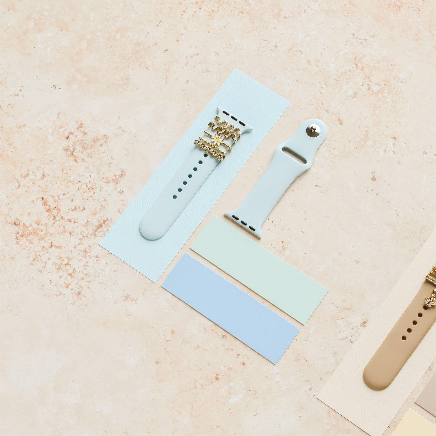 Watch Strap Charm Pack - Gold Wavy Daisy