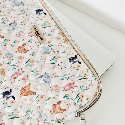 Quilted Farmyard Friends Laptop Sleeve