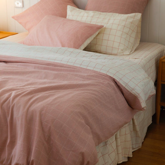2x Square European Pillow Covers - 100% Cotton - Betty