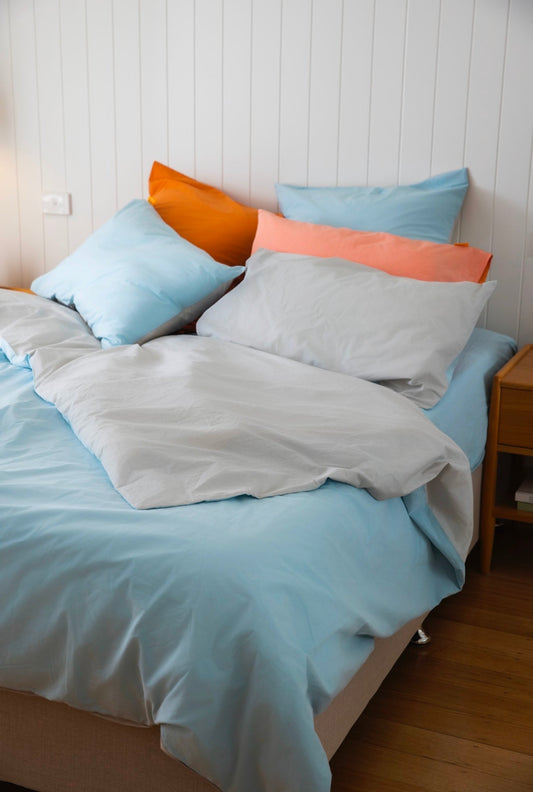 100% Cotton Percale Fitted Sheet - 40cm Depth - Skylar