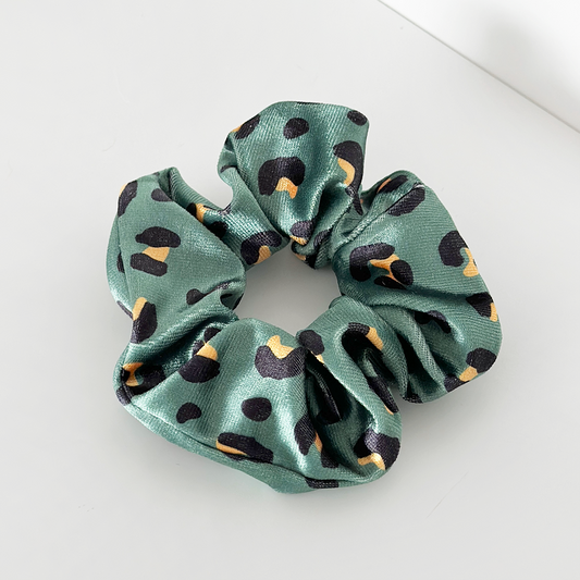 Khaki Leopard Scrunchie