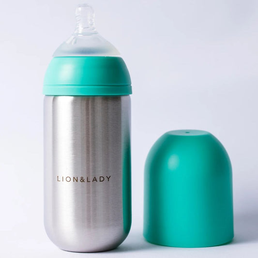 Lion & Lady Stainless Steel Baby Bottle 350ml
