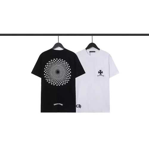 Chrome Heart T Shirts Scroll Heart Gypsy Printed Crew Neck Short Sleeve T-Shirt