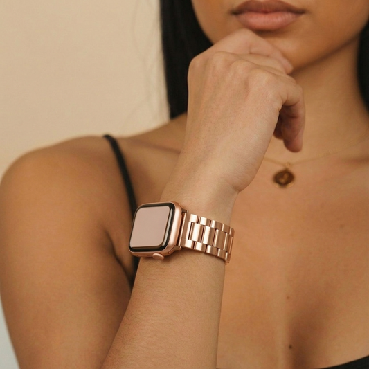 Stainless Steel Apple Watch Strap - Rose Gold