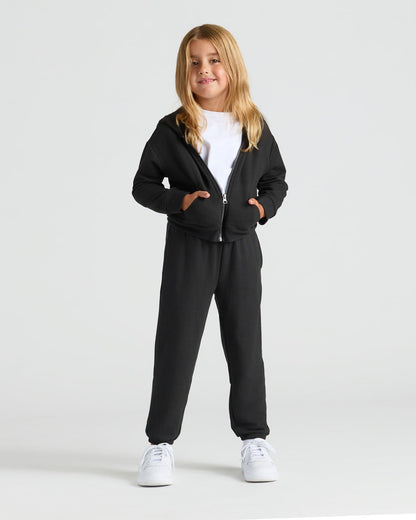 Girls Deep Emerald & Black Relaxed Joggers 2-Pack